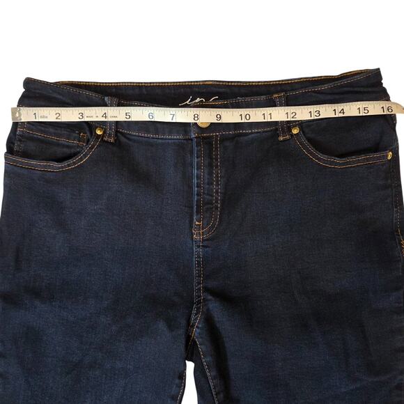 INC International Concepts Regular Fit Dark Wash Skinny Jeans Stretch Size 12 - Picture 9 of 11